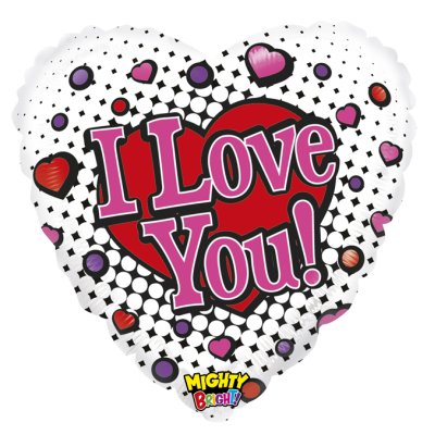 Srdce - ILY 21"/53cm fóliový balónik